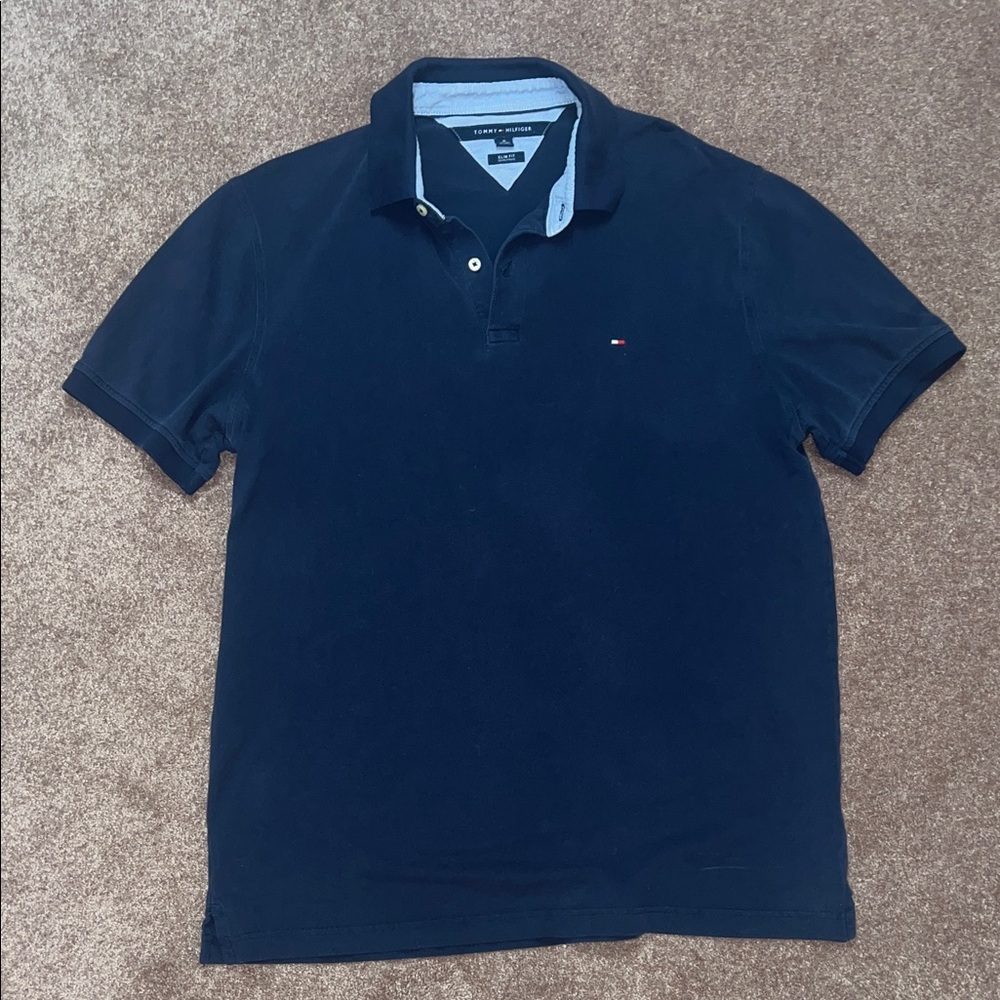 Tommy Hilfiger Men's Dark Blue Polo Shirt